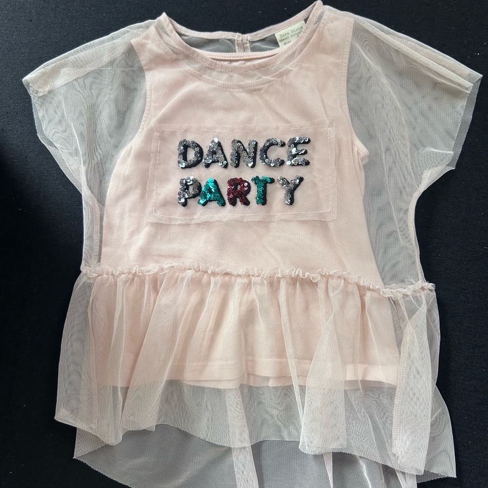 Zara Girls Dance Party Top Sz 5T
